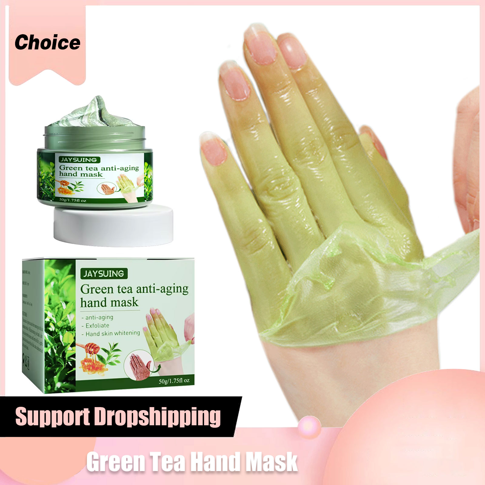 Skincare Finally Found You - Маска для рук с зеленым чаем,