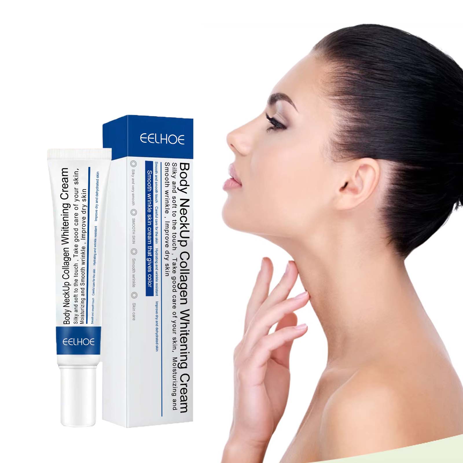 Skincare Glad2Glow - Коллагеновый крем для шеи, осветляет тонкие